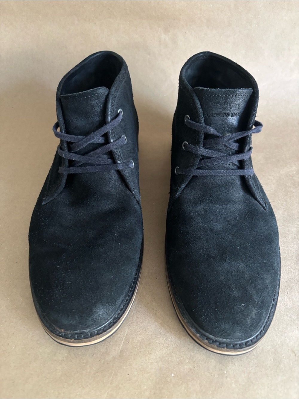 Andrew Marc Black Suede Men's Chukka Boots